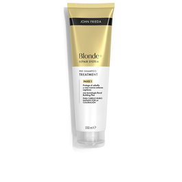John Frieda Blonde+ Système de Réparation - Soin Pré-Shampooing Réparateur Bond Building Plex - Pour Cheveux Blonds Décolorés - 150 ml