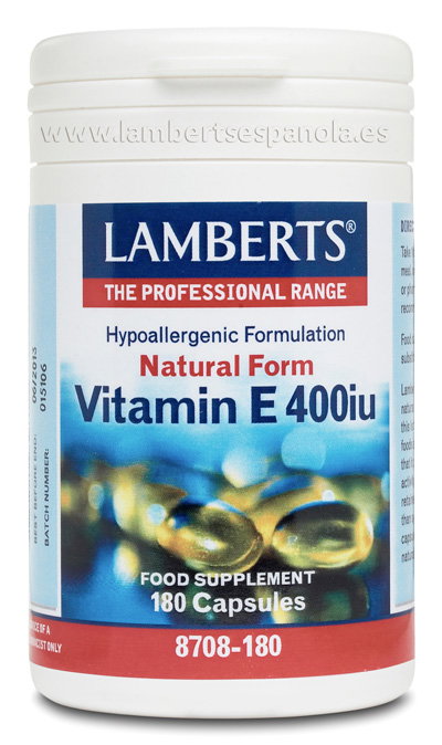 LAMBERTS Vitamine E Naturelle 400 UI 60 Capsules