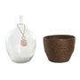 Home ESPRIT Vase Colonial Transparent Brun foncé