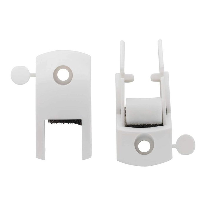 Schellenberg 15681 Guide-cintre duo plus mini rouleaux et joint de brosse pour stores, blanc, 25 x 61 x 15 mm Schellenberg 15681 Guide-cintre duo plus mini rouleaux et joint de brosse pour stores, blanc, 25 x 61 x 15 mm