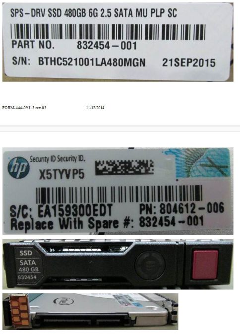 Hewlett Packard Enterprise Disque Dur SSD MU 960 Go 2.5" SATA III Qualification de Substitution, SFF, SC