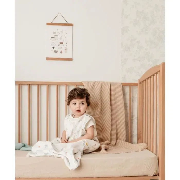 Tineo BALLOONS - Douillette ou gigoteuse évolutive d'été réglable de 80 à 100 cm pour bébé - Blanc