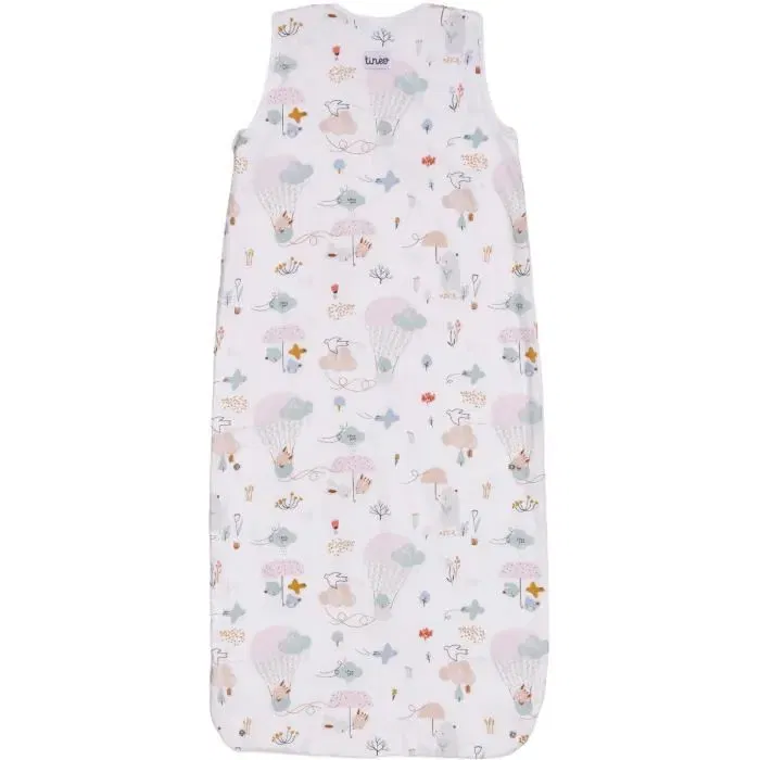 Tineo BALLOONS - Douillette ou gigoteuse évolutive d'été réglable de 80 à 100 cm pour bébé - Blanc