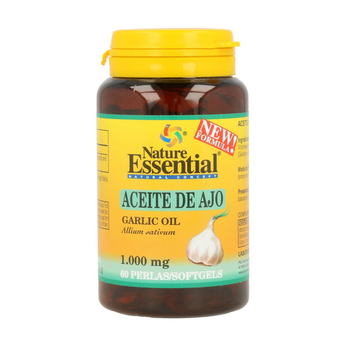 NATURE ESSENTIAL Huile d'ail 1000 mg, 60 perles