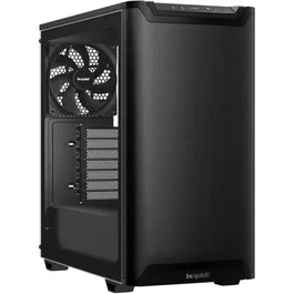 be quiet! Pure Base 501 Airflow Window - Boîtier PC ATX Moyen Tour Noir - Verre Trempé - 2 Ventilateurs PWM - USB 3.2 Type-C - Compatible Watercooling