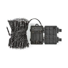Guirlande multifonction 48 LED blanc chaud, 4 m, câble noir