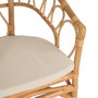 Chaise de Salle à Manger Blanc Naturel Rotin 58 x 59 x 78 cm