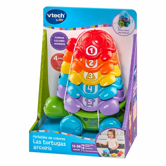 Jouet pour bébé Vtech 17,5 x 11,5 x 24 cm Tortue Arc-en-ciel Jouet pour bébé Vtech 17,5 x 11,5 x 24 cm Tortue Arc-en-ciel