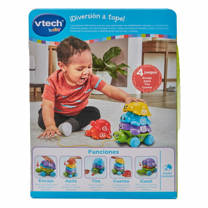 Jouet pour bébé Vtech 17,5 x 11,5 x 24 cm Tortue Arc-en-ciel Jouet pour bébé Vtech 17,5 x 11,5 x 24 cm Tortue Arc-en-ciel