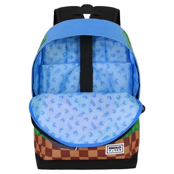 Karactermania Mochila HS FAN 2.2 Knuckles Run - Sac à dos urbain multicolor 31x18x44 cm avec compartiment principal et poches