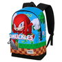 Karactermania Mochila HS FAN 2.2 Knuckles Run - Sac à dos urbain multicolor 31x18x44 cm avec compartiment principal et poches
