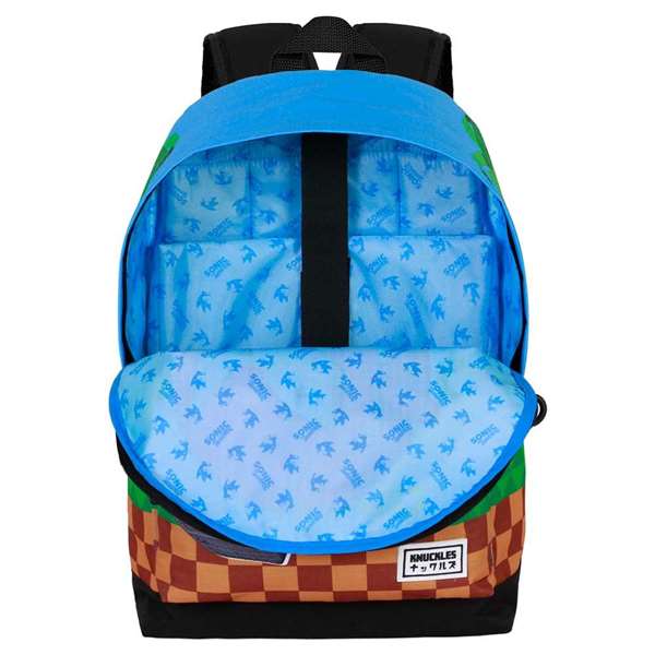 Karactermania Mochila HS FAN 2.2 Knuckles Run - Sac à dos urbain multicolor 31x18x44 cm avec compartiment principal et poches