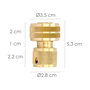 SATURNIA Connecteur de tuyau en laiton 3/4'' avec fonction STOP