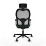 Piqueras y Crespo Chaise de Bureau Jorquera Vert émeraude avec Appui-tête