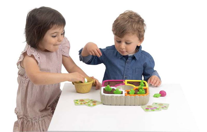 Chicco - Jeu potager de légumes 2 en 1 - 21 pièces - Jouet éducatif pour enfants dès 3 ans
