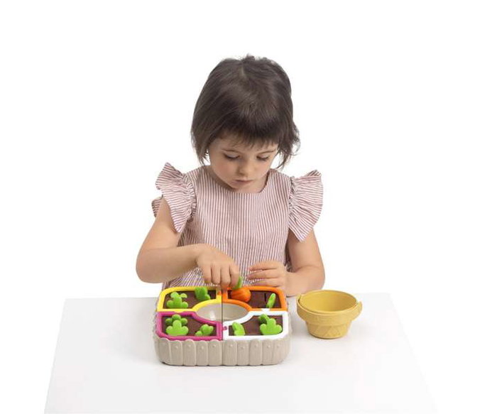 Chicco - Jeu potager de légumes 2 en 1 - 21 pièces - Jouet éducatif pour enfants dès 3 ans