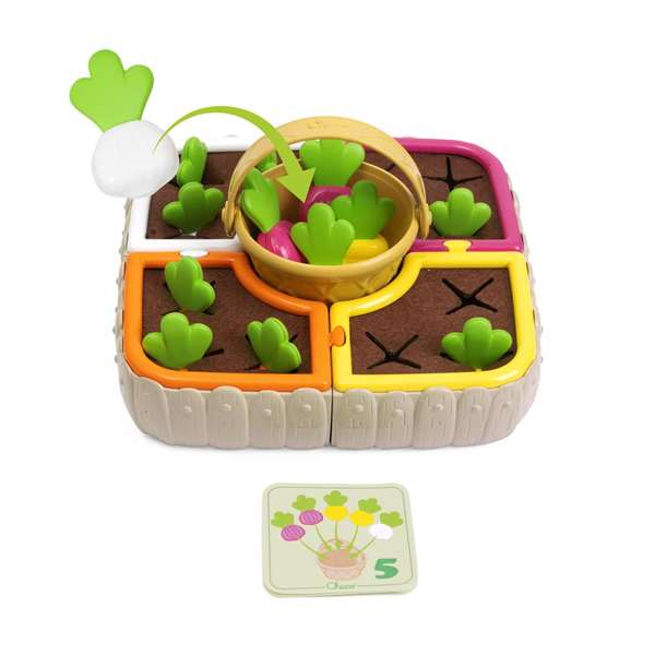 Chicco - Jeu potager de légumes 2 en 1 - 21 pièces - Jouet éducatif pour enfants dès 3 ans