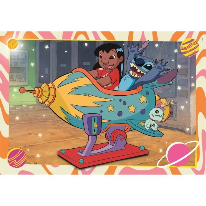 Clementoni - Puzzle Disney Stitch - 2 Puzzles de 60 Pièces Chacun - À Partir de 3 Ans - 27 x 18 cm - Jeu Éducatif Enfant