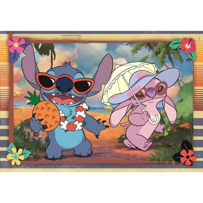 Clementoni - Puzzle Disney Stitch - 2 Puzzles de 60 Pièces Chacun - À Partir de 3 Ans - 27 x 18 cm - Jeu Éducatif Enfant