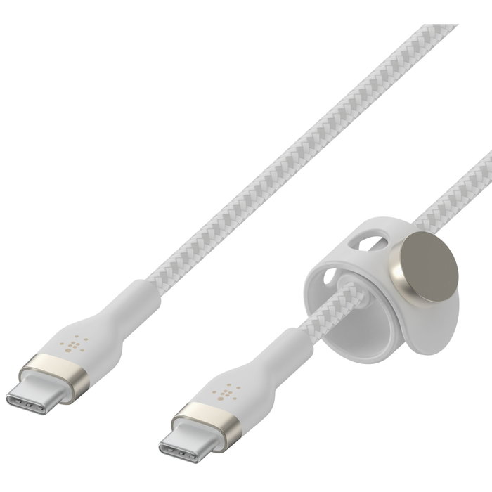 Belkin BOOST CHARGE PRO Flex Câble USB-C vers USB-C 60W, 2m, Blanc Belkin BOOST CHARGE PRO Flex Câble USB-C vers USB-C 60W, 2m, Blanc