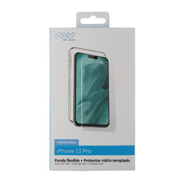 Myway Coque et Verre Trempé pour Apple iPhone 13 Pro – Protection Complète Transparente TPU 9H