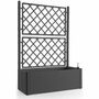 Stefanplast Jardinière Natural Deluxe avec treillis Anthracite 100 x 43 x 142 cm