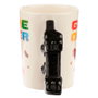 PUCKATOR Tasse avec anse 3D Manette de jeu vidéo Pixel Game Over - Céramique - 11x14,5x8,5 cm