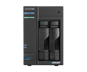 Asustor AS6602T Serveur NAS Tower 2 Baies Intel Celeron N5105 Quad-Core 2.0GHz 4GB DDR4 2.5GbE