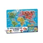Clementoni Puzzle Magnétique du Monde - Planisphère Educatif avec Animaux, Paysages et Monuments pour Enfants à partir de 3 ans