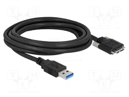 DELOCK Câble USB A vers USB B micro, 3m, noir
