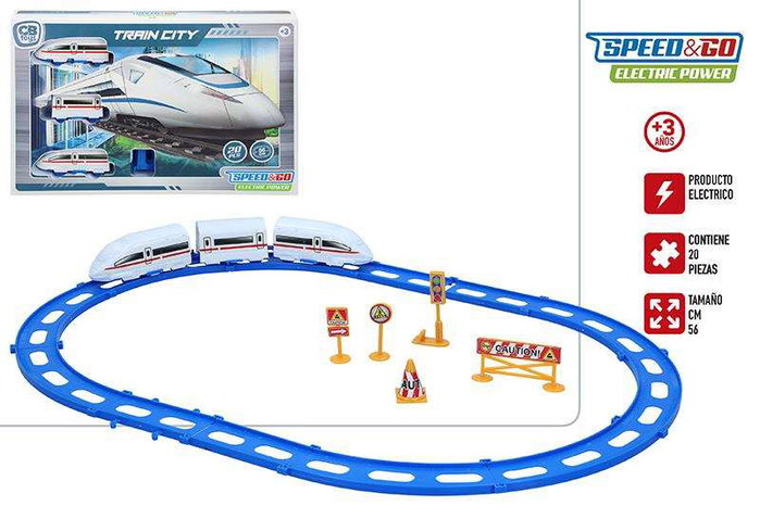 Color Baby Tren Speed Go 56 cm - Train à grande vitesse jouet, 36 mois+, plastique, piles AA