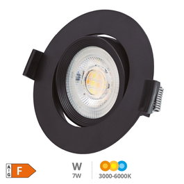 GSC Evolution Anneau orientable rond encastrable LED Gonde 7W Noir