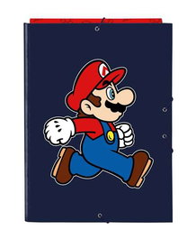 Safta - Classeur format A4 à 3 volets Super Mario "Trick" 26x33,5x2,5 cm - Produit en espagnol