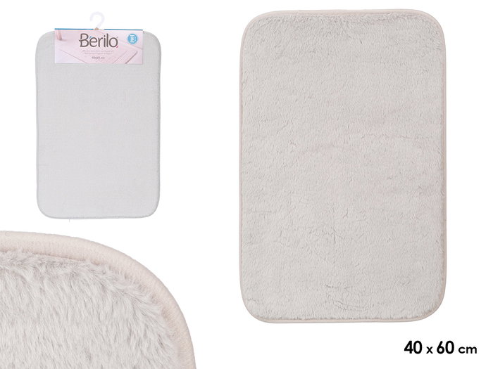 Berilo Tapis de Bain Viscoélastique Gris Clair 60x40 cm (Set de 12) Berilo Tapis de Bain Viscoélastique Gris Clair 60x40 cm (Set de 12)