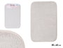 Berilo Tapis de Bain Viscoélastique Gris Clair 60x40 cm (Set de 12)
