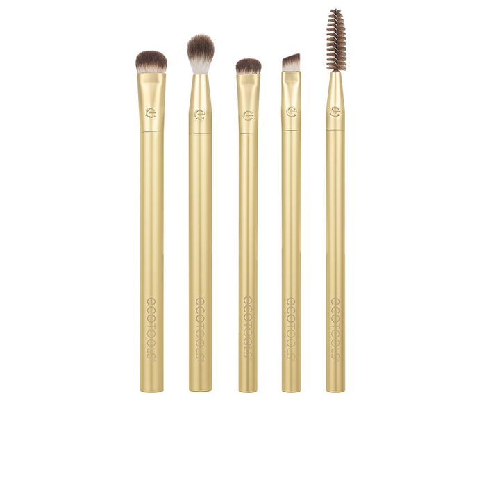 Ecotools Lot Éclaircissant Métaux Précieux - Set de 5 pinceaux pour les yeux, vegan et cruelty-free Ecotools Lot Éclaircissant Métaux Précieux - Set de 5 pinceaux pour les yeux, vegan et cruelty-free