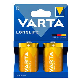 Varta Pile alcaline Longlife D LR20 1,5 V 2 unités Blister Ø34,2 x 61,5 mm