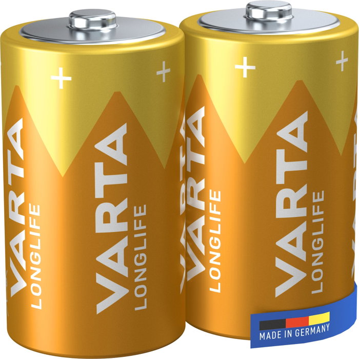 Varta Pile alcaline Longlife D - LR20, pack de 2