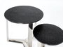 GINER Y COLOMER Lot de 2 Tables Basses en Aluminium et Métal Noir, Design Contemporain à Surface Martelée, Finition Artisanale