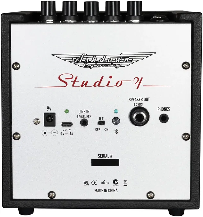 ASHWDOWN Studio-4 Combo Ampli Baisse Portable 3W avec Haut-Parleur 4 Pouces et Batterie Rechargeable