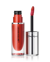 MAC Rouge à lèvres liquide Locked Kiss 24HR Teinte Brazen 92, 4 ml, Tenue longue 24h