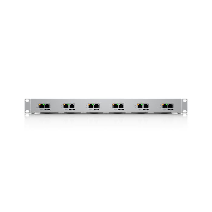 Ubiquiti AI Port Rack Mount 1U - Support de montage en rack en acier SGCC et polycarbonate pour 6 AI Ports