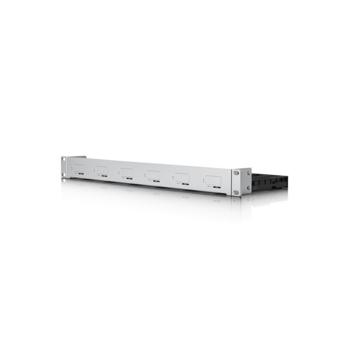 Ubiquiti AI Port Rack Mount 1U - Support de montage en rack en acier SGCC et polycarbonate pour 6 AI Ports
