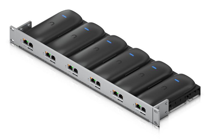 Ubiquiti AI Port Rack Mount 1U - Support de montage en rack en acier SGCC et polycarbonate pour 6 AI Ports