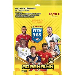Panini Starter Pack FIFA 365 Adrenalyn XL 2026 - Jeu de Cartes à Collectionner - Classeur, 3 Pochettes, 2 Cartes Édition Limitée et Plateau de Jeu