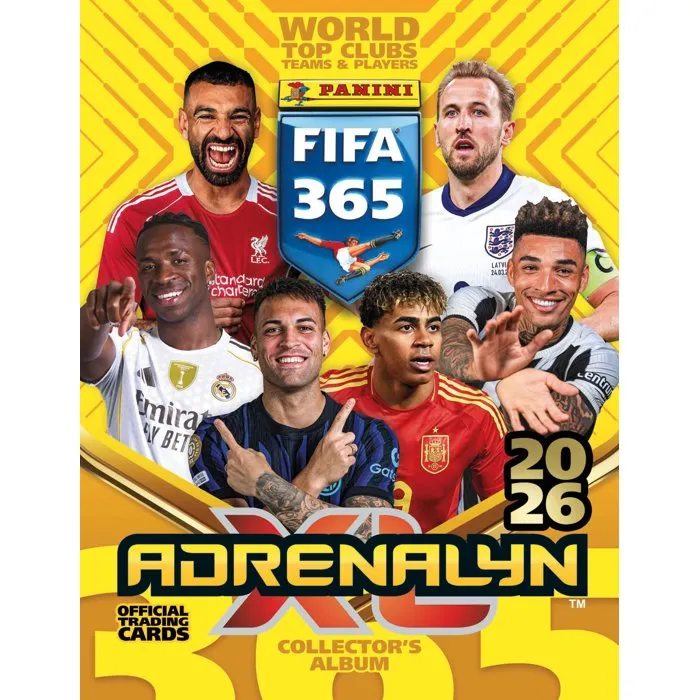 Panini Starter Pack FIFA 365 Adrenalyn XL 2026 - Jeu de Cartes à Collectionner - Classeur, 3 Pochettes, 2 Cartes Édition Limitée et Plateau de Jeu