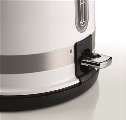 Ariete 2854/01 Bouilloire électrique Moderna 1,7 L blanche - Inox, base 360°, arrêt auto, thermomètre