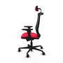 Piqueras y Crespo Chaise de Bureau Mardos avec mécanisme Sincro/Traslack, Rouge et Noir