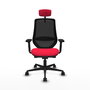 Piqueras y Crespo Chaise de Bureau Mardos avec mécanisme Sincro/Traslack, Rouge et Noir