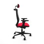 Piqueras y Crespo Chaise de Bureau Mardos avec mécanisme Sincro/Traslack, Rouge et Noir